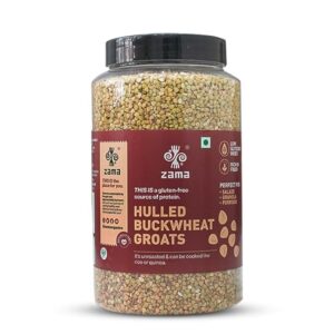 Zama Organics Hulled Buckwheat Groats 1kg | Organically Grown | Gluten Free | Excellent Substitute for Rice | Rich in Vitamins | Good Source of Protein | Healthy Grains | Kuttu Giri