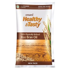Emami Healthy and Tasty Emami Healthy & Tasty Refined Rice Bran Oil Pouch, 900g/ 825g (Weight may be vary)