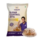 Sugar.fit Sugar Control Atta – 8-in-1 multigrain flour, sharbati wheat, ragi, millets, soybean, fenugreek & more, diabetic-friendly, 20% lower GI , high protein & fiber, healthy weight – 5 Kg (Pack of 1)