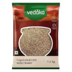 Amazon Brand – Vedaka Unpolished Little Millet | 1.5 Kg | Kutki/Samai/Same/Samulu/Chama