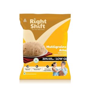 Right Shift High Protein Multigrain+ Atta, 5kg | 30% MORE protein |0% Maida| High Fibre Atta | Low GI | 18g protein in 4 rotis | Oats, Chana, Whole Wheat | Healthy Atta