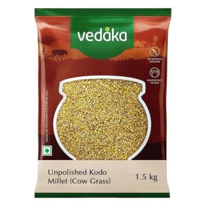 Amazon Brand - Vedaka Unpolished Kodo Millet | 1.5 Kg | Cow Grass/Varagu/Arikelu/Hark/Varigu/Kodra