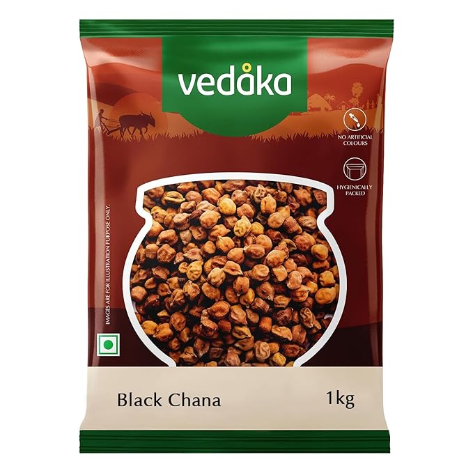 Amazon Brand – Vedaka Popular Unpolished Black Chana