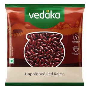 Amazon Brand - Vedaka Unpolished Red Rajma | 500 G | Premium Red Rajma
