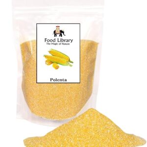 Food Library The Magic Of Nature Yellow Corn Polenta, 400g | Premium Cornmeal for Creamy, Grilled & Baked Dishes | Natural Polenta for Crunchy Coating & Versatile Cooking