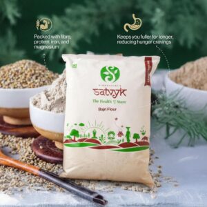 S Siddhagiri's SATVYK THE HEALTH re STORE Organic Desi Bajri/ Bajra Flour (1kg)